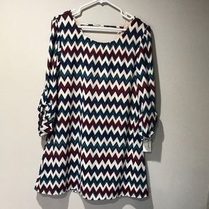 New - Chevron Printed Dress
